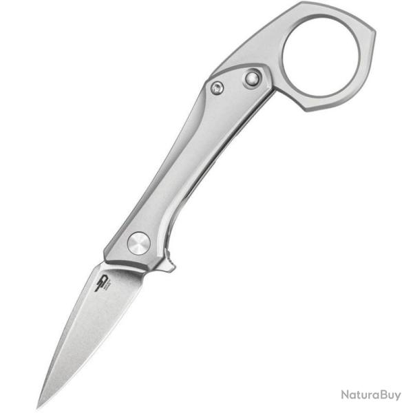 Couteau Pliant Bestech DUCI Lame Acier CPM-20CV Manche Titane Sabl� Framelock BTKT2605A