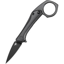 Couteau Pliant Bestech DUCI Lame Acier CPM-20CV Manche Titane Sabl&eacute; PVD Noir Framelock BTKT2605C