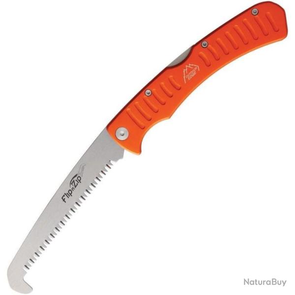 Scie Pliante Outdoor Edge Flip n' Zip Lame Acier 65Mn Manche Aluminium Orange OEFW45