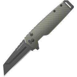 Couteau Outdoor Edge Razor XD4 Lame Acier 420J2 Manche Aluminium Vert Bouton OEXDS430AC