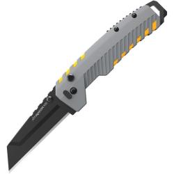 Couteau Outdoor Edge Razor XD2 Lame Acier 420J2 Manche TPE Gris Bouton OEXDS230AC