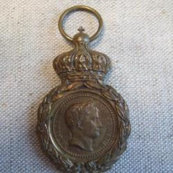 M&eacute;daille Militaire Napol&eacute;on Saint H&eacute;l&egrave;ne 1821 bronze sans ruban Sinon En TBE