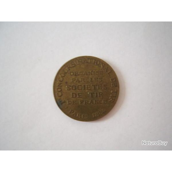 m�daille  politique rare  LIGUE DES PATRIOTES   concours national de  tir  paris 1884  x