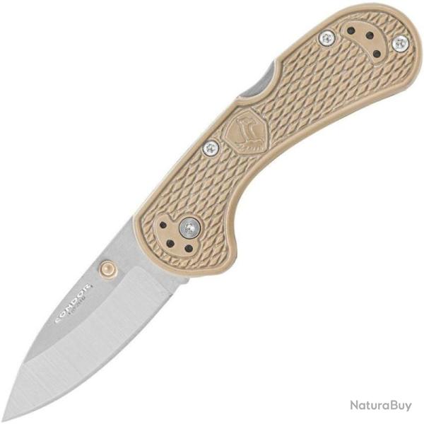 Couteau Condor Cadejo Lockback Dese Lame Acier 14C28N Manche Desert tan textured zytel CTK81130ZSK