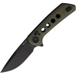 Couteau Reate PL-XF Lame Acier Nitro-V Manche Micarta Vert (liners G10 noir) Pivot Lock REAPLXF4