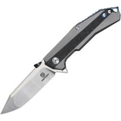 Couteau Pliant Defcon Atlas Lame Acier CPM S35VN Manche Titane Gris Framelock TF5344
