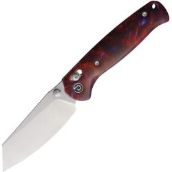Couteau Pliant Defcon Artifact Lame Acier 14C28N Manche R&eacute;sine Bleu Rose Axis Lock TD024RDBL