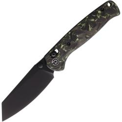 Couteau Pliant Defcon Artifact Lame Acier 14C28N Manche Fibre Carbone Vert Axis Lock TD024CFGN
