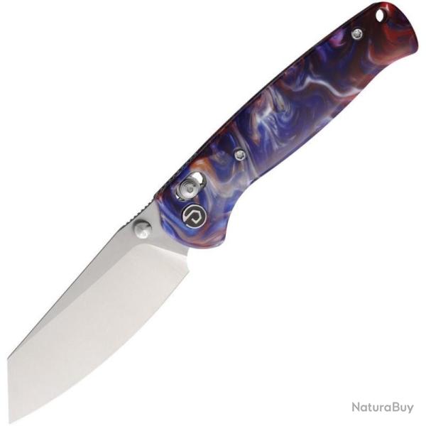 Couteau Pliant Defcon Artifact Lame Acier 14C28N Manche R�sine Bleu Rouge Axis Lock TD024BLGN