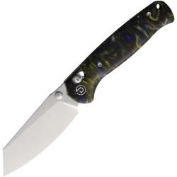 Couteau Pliant Defcon Artifact Lame Acier 14C28N Manche R&eacute;sine Bleu Or Axis Lock TD024BKBL