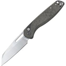 Couteau Pliant Defcon Warhawk Lame Acier 14C28N Manche Micarta G10 Noir Button Lock TD020BK