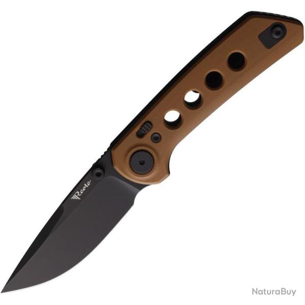 Couteau Reate PL-XT Lame Acier Nitro-V Manche G10 Tan Pivot Lock REA137