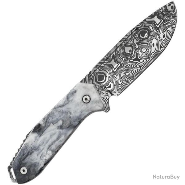 Couteau Fixe Takumitak Takumi Lame Acier 3Cr13 Drop Point Manche R�sine Noir �tui Nylon TKF502BKCS