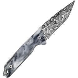 Couteau Fixe Takumitak Bloodstrike Lame Acier 3Cr13 Tanto Manche R&eacute;sine Noir &Eacute;tui Nylon TKF501BKCS