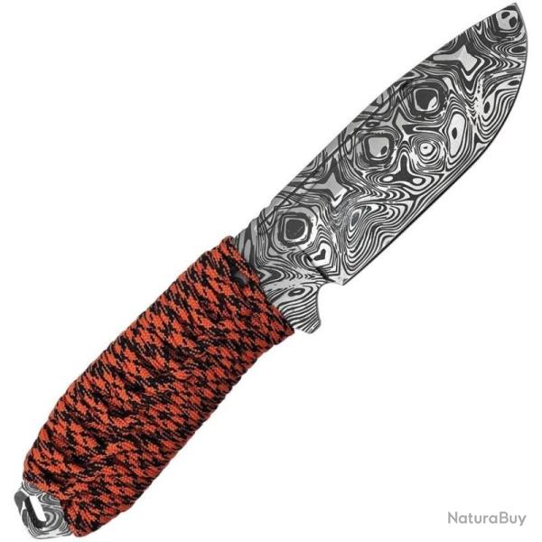 Couteau Fixe Takumitak Takumi Lame Acier 3Cr13 Manche Corde Orange �tui Nylon TKF103ORCS