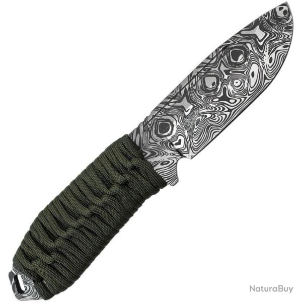 Couteau Fixe Takumitak Takumi Lame Acier 3Cr13 Manche Corde Vert �tui Nylon TKF103GNCS