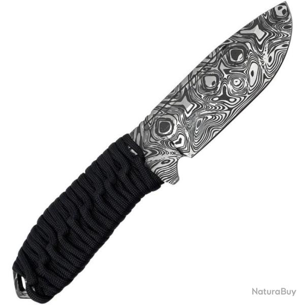 Couteau Fixe Takumitak Takumi Lame Acier 3Cr13 Manche Corde Noir �tui Nylon TKF103BKCS