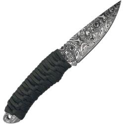 Couteau Fixe Takumitak Nighthawk Lame Acier 3Cr13 Manche Corde Vert &Eacute;tui Nylon TKF101GNCS