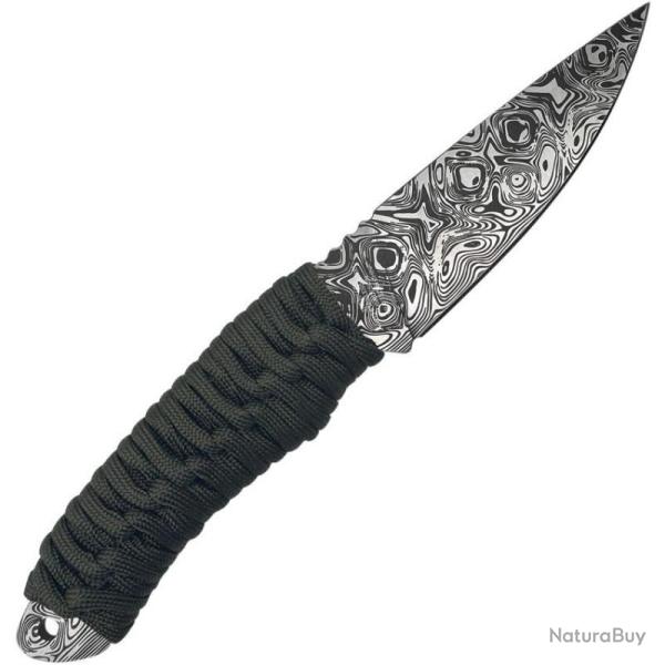 Couteau Fixe Takumitak Nighthawk Lame Acier 3Cr13 Manche Corde Vert �tui Nylon TKF101GNCS
