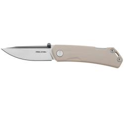 Couteau de Poche Real Steel Luna Maius Lame Acier 10Cr15CoMoV Manche G10 Ivoire Lockback RS7091EI
