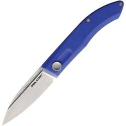 Couteau de Poche Real Steel Stella Lame Acier VG-10 Satin Manche G10 Bleu Slip Joint RS7059