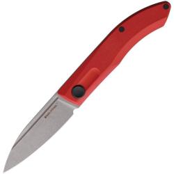 Couteau de Poche Real Steel Stella Lame Acier VG-10 Stonewash Manche G10 Rouge Slip Joint RS7053