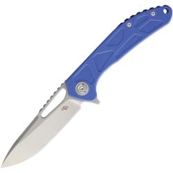 Couteau CH Knives Lame Acier D2 Manche G10 Bleu Linerlock CH3509B