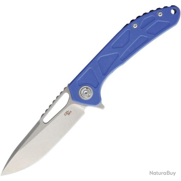 Couteau CH Knives Lame Acier D2 Manche G10 Bleu Linerlock CH3509B