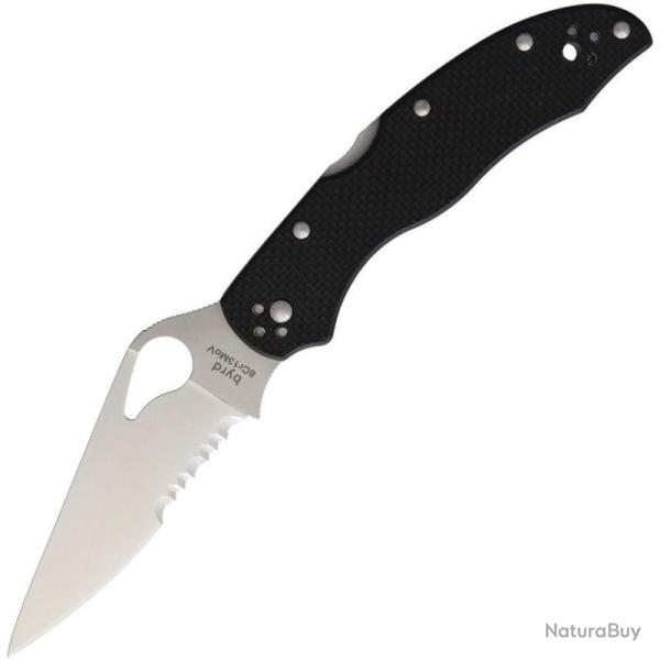 Couteau Byrd Harrier 2 Lame Acier 8Cr13MoV Manche G10 Noir Lockback BY01GPS2