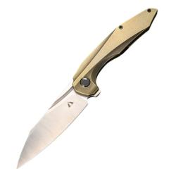 Couteau CMB Made Knives Dagon Bronze Lame Acier M390 Manche Titane Bronze Framelock Clip CMB11C