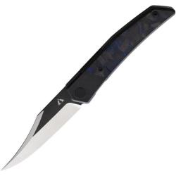 Couteau CMB Made Knives Zetsu Lame Acier M390 Manche Fibre de Carbone Linerlock Clip CMB09B