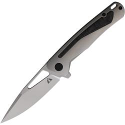 Couteau CMB Made Knives Spear Lame Acier CPM S35VN Manche Titane Gris Framelock Clip CMB04G