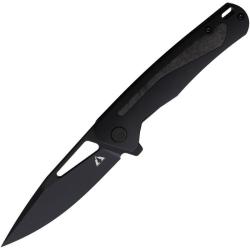 Couteau CMB Made Knives Spear Lame Acier CPM S35VN Manche Titane Noir Framelock Clip CMB04B