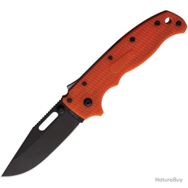 Couteau Demko AD20.5 Shark Lock Lame Acier D2 Manche G10 quadrill� Orange Taiwan DEMAD205F16B