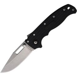 Couteau Demko AD20.5 Shark Lock Lame Acier D2 Manche Grivory quadrill&eacute; Noir Taiwan DEMAD205F15