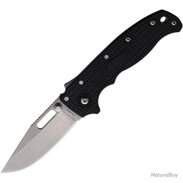 Couteau Demko AD20.5 Shark Lock Lame Acier D2 Manche Grivory quadrill� Noir Taiwan DEMAD205F15