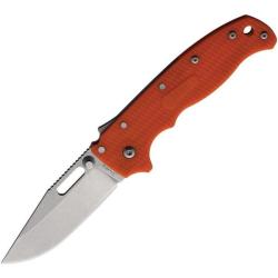 Couteau Demko AD20.5 Shark Lock Lame Acier AUS-10A Manche Grivory Rouge Taiwan DEMAD205F13