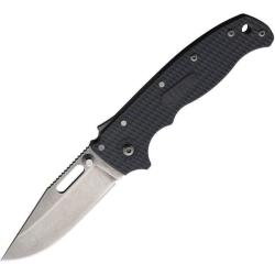 Couteau Demko AD20.5 Shark Lock Lame Acier AUS-10A Manche Grivory textur&eacute; Gris Fonc&eacute; DEMAD20F2102