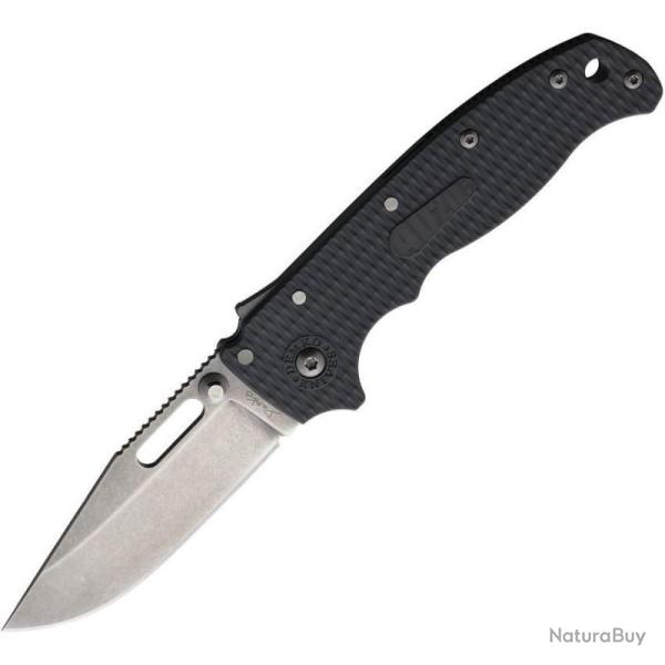 Couteau Demko AD20.5 Shark Lock Lame Acier AUS-10A Manche Grivory textur� Gris Fonc� DEMAD20F2102