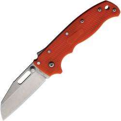 Couteau Demko AD20.5 Shark Lock Lame Acier AUS-10A Manche Grivory textur&eacute; Orange Taiwan DEMAD205F23