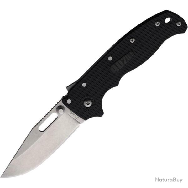 Couteau Demko AD20.5 Shark Lock Lame Acier AUS-10A Manche Grivory Noir Taiwan DEMAD205F12