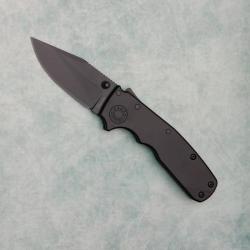 Couteau Demko Shark Cub Lame Acier CPM-20CV DLC Manche Aluminium Noir Shark Lock Taiwan DEM19275