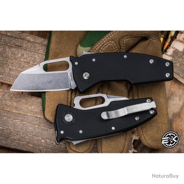Couteau Demko Nano Shark Lame Acier AUS-10A Manche GRN Noir Shark Lock Taiwan DEM19281