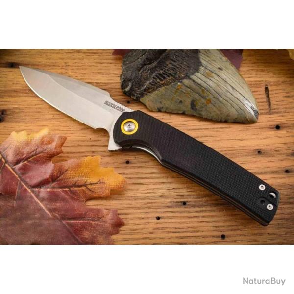 Couteau Linerlock Black Rough Rider Lame Inox Stonewash et Satin� Manche G10 Noir Linerlock RR2749