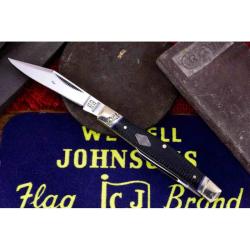 Couteau Whittler Black Micarta Rough Rider Lame Carbone Poli Miroir Manche Micarta Noir RR2211