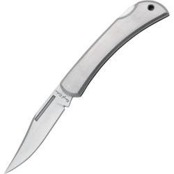 Couteau Lockback Rough Rider Lame Acier Inox Manche Inox Bross&eacute; Lockback RR221