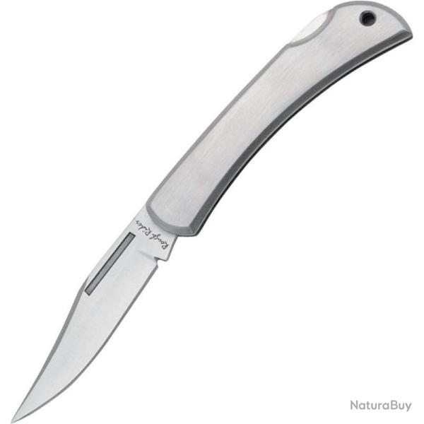 Couteau Lockback Rough Rider Lame Acier Inox Manche Inox Bross� Lockback RR221
