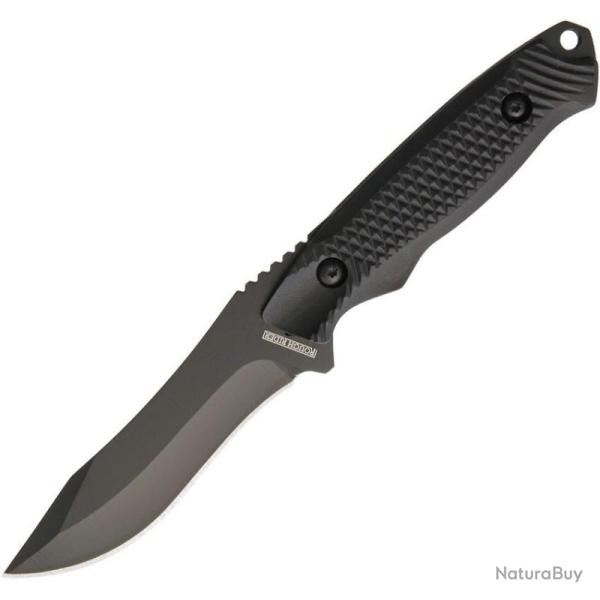 Couteau Fixed Blade Rough Rider Lame Acier Inox Finition Noire Manche Plastique Textur� Noir RR1865