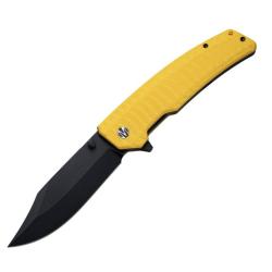 Couteau Molsect Jungle Lame Acier 14C28N Manche G10 Jaune Linerlock MLS2023SY