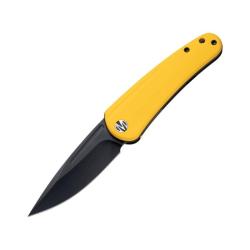 Couteau Linerlock Molsect Orbit Lame Acier 14C28N Manche G10 Jaune MLS1066SY